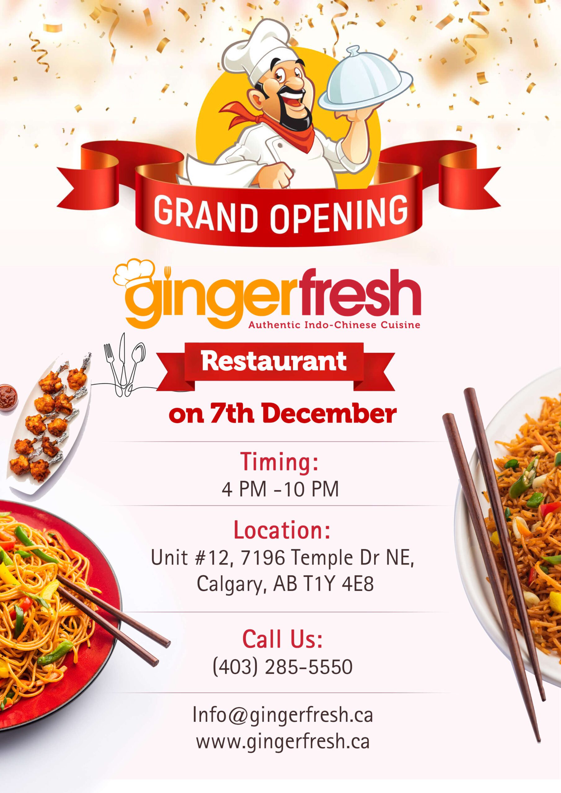 GingerFresh Indo-Chinese Now Open